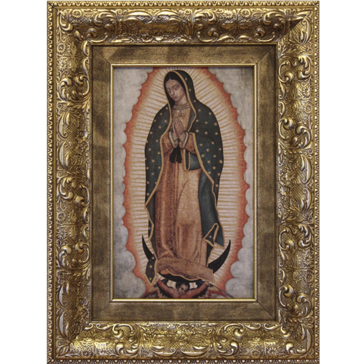 Cuadro virgen de Guadalupe 28.3 x 22.4 Marco de 7 cm