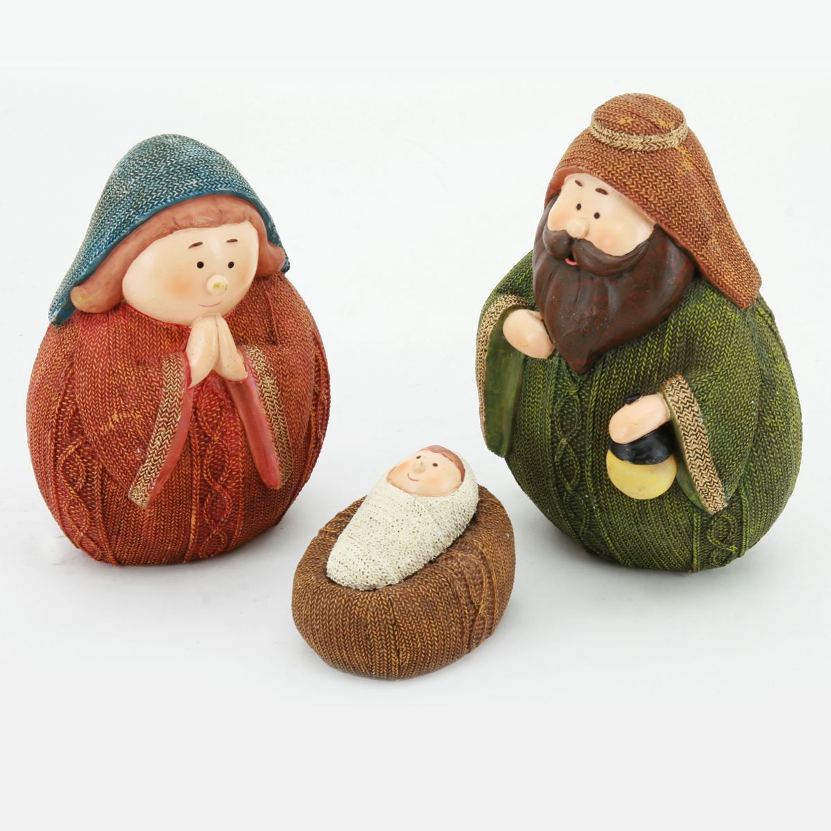 Juego de tres figuras  nacimiento navideño