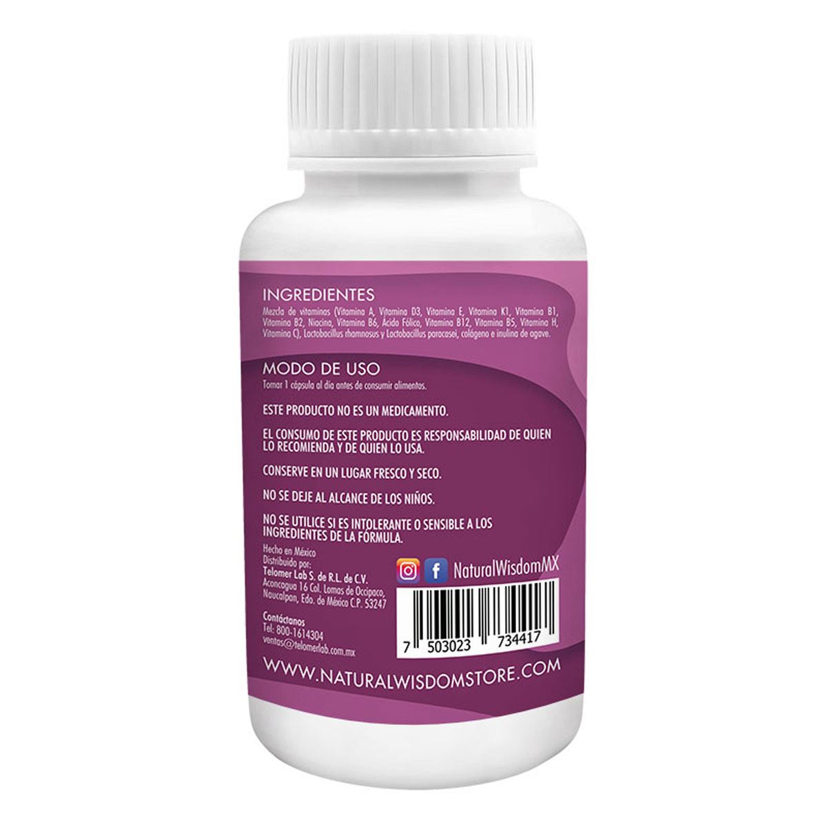 Probióticos Mujer 30 Caps Natural Wisdom Suplemento Alimenticio