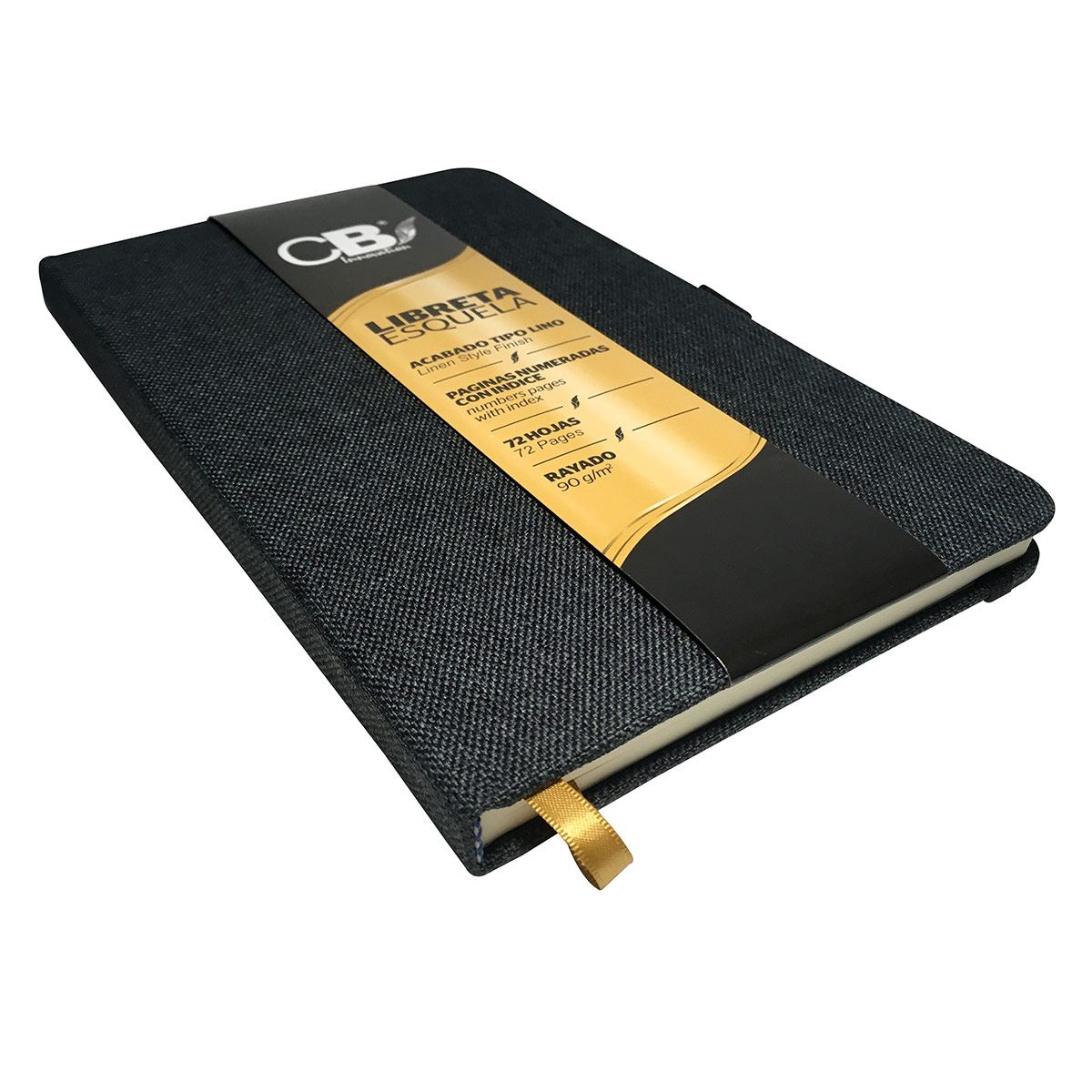 Libreta Esquela Acabado Velour Gris CBI