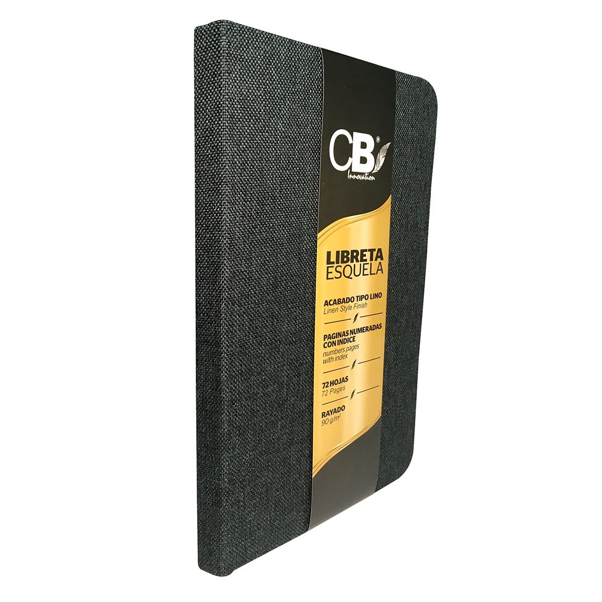 Libreta Esquela Acabado Velour Gris CBI