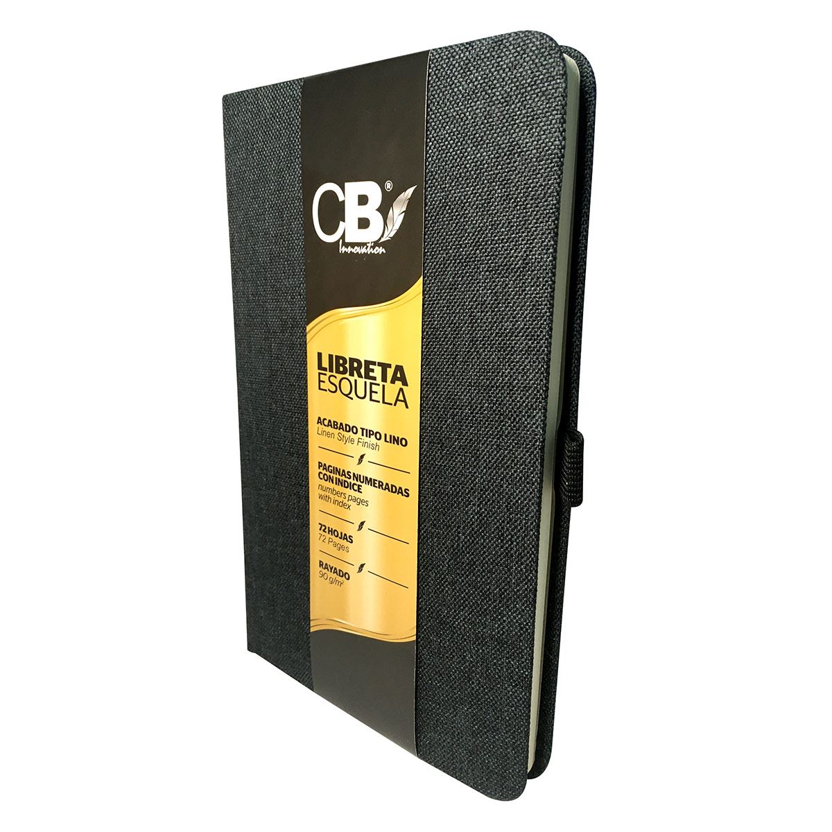 Libreta Esquela Acabado Velour Gris CBI