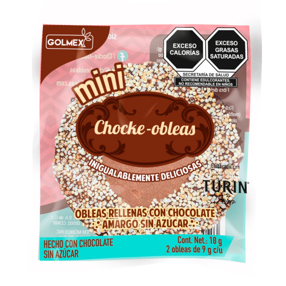 Oblea Mini de Amaranto con Relleno de Chocolate Turin s