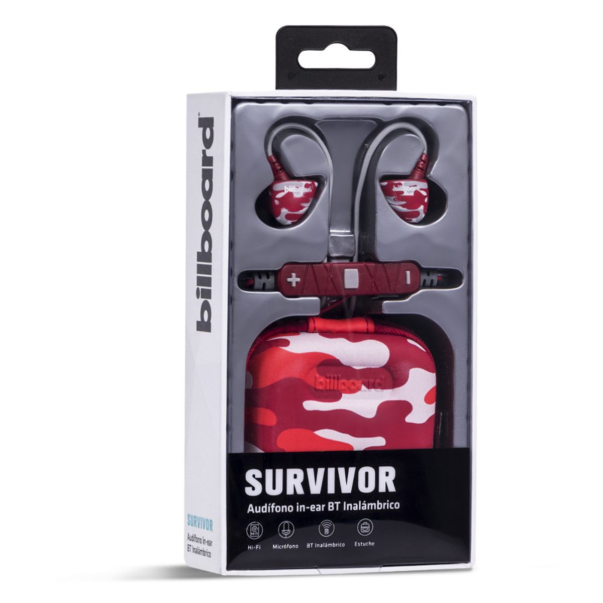 Aud fonos Survivor Rojo Billboard STF