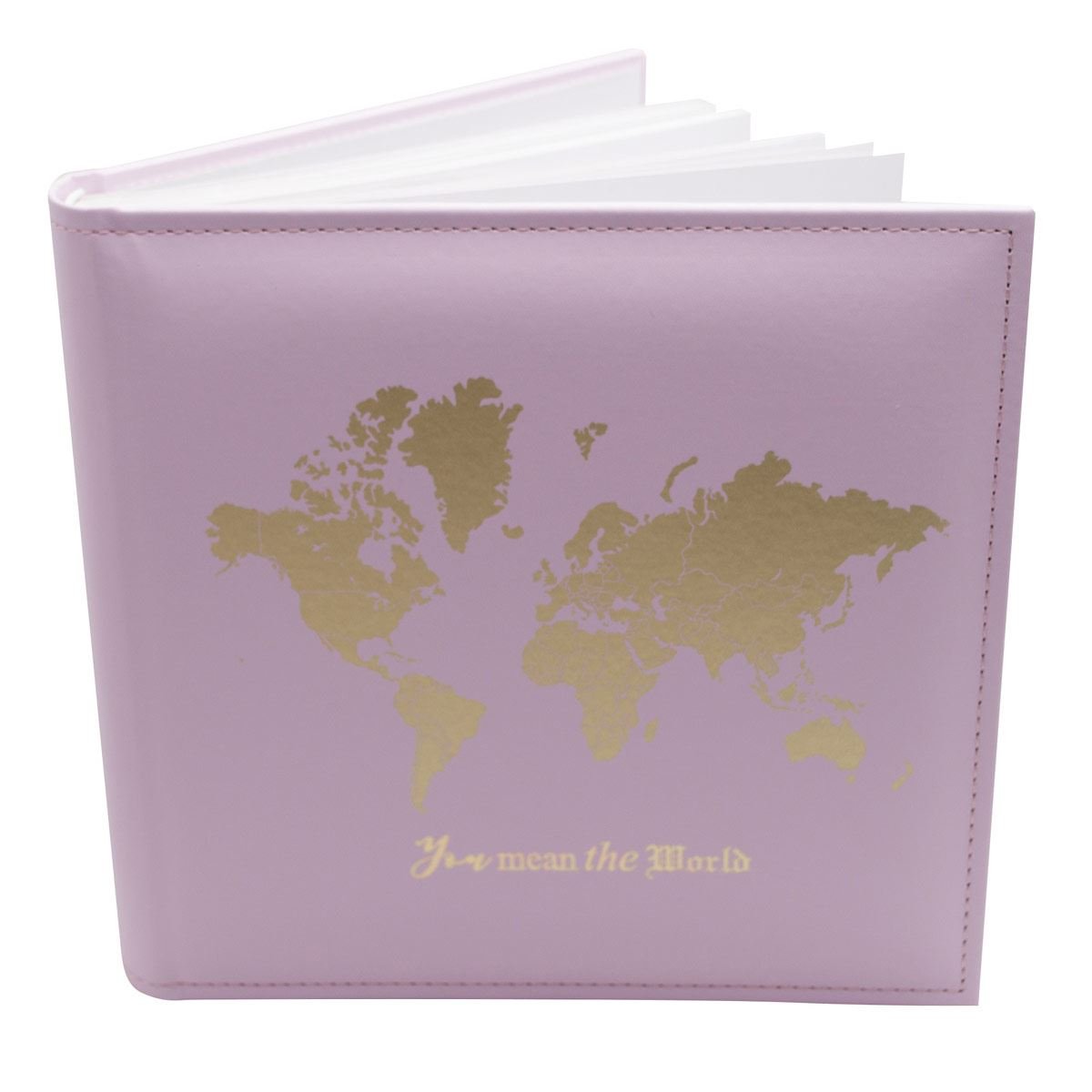 Álbum de fotos Art Home mapa mundial 23x23 cm rosa