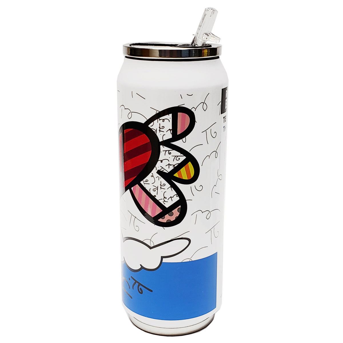 Termo, vaso térmico de acero inoxidable 500 ml Romero Britto corazón