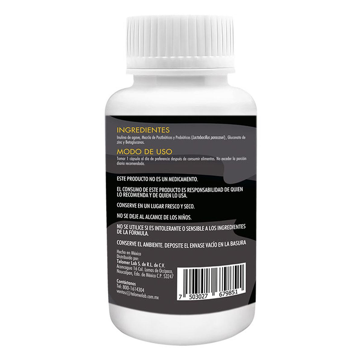 Pre, Pro y Postbióticos 30 Caps Natural Wisdom Suplemento Alimenticio