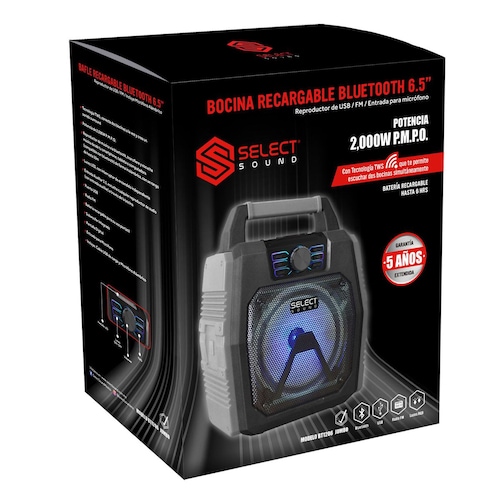 Bocina Select Sound Bluetooth  Negra