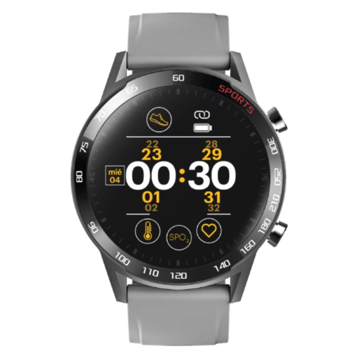 Smartwatch Kodak FT3R con Medidor de Temperatura y Extensible Gris/Rosa