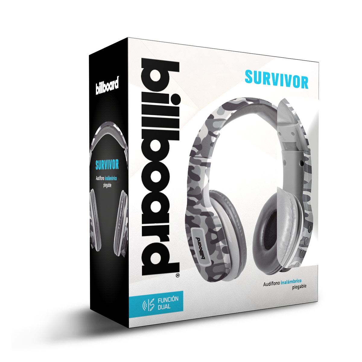 Audífonos Billboard Survivor Bluetooth Gris