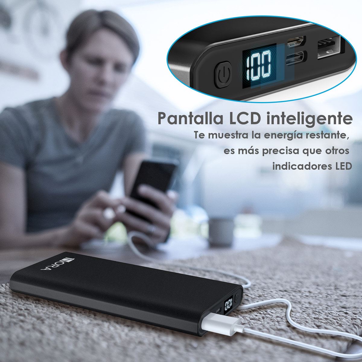 Batería 10000 mAh 2.1A portátil