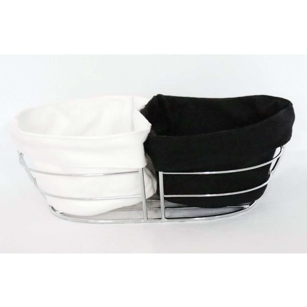 Cesto de pan Ovalada Blanco y Negro Home Nature