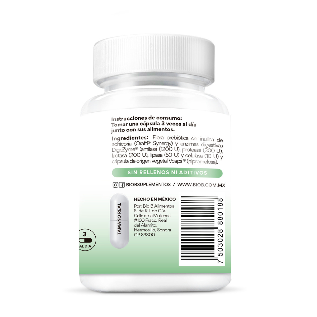 Enzimas Digezyme + Prebióticos 90 Cápsulas