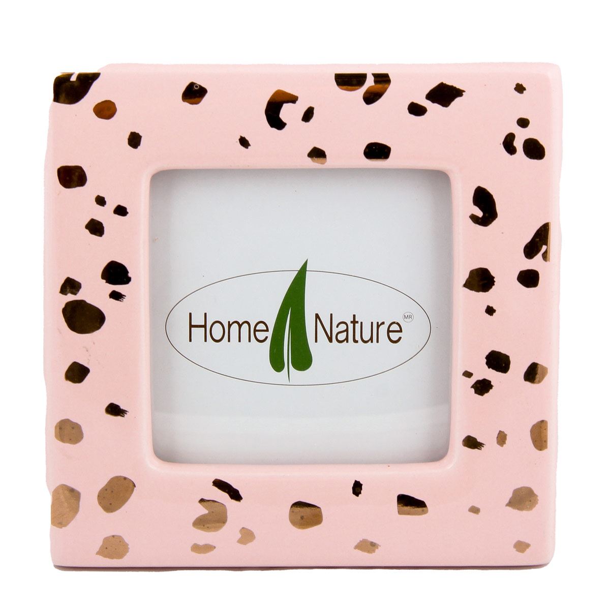 Portarretrato de cerámica confetti color rosa