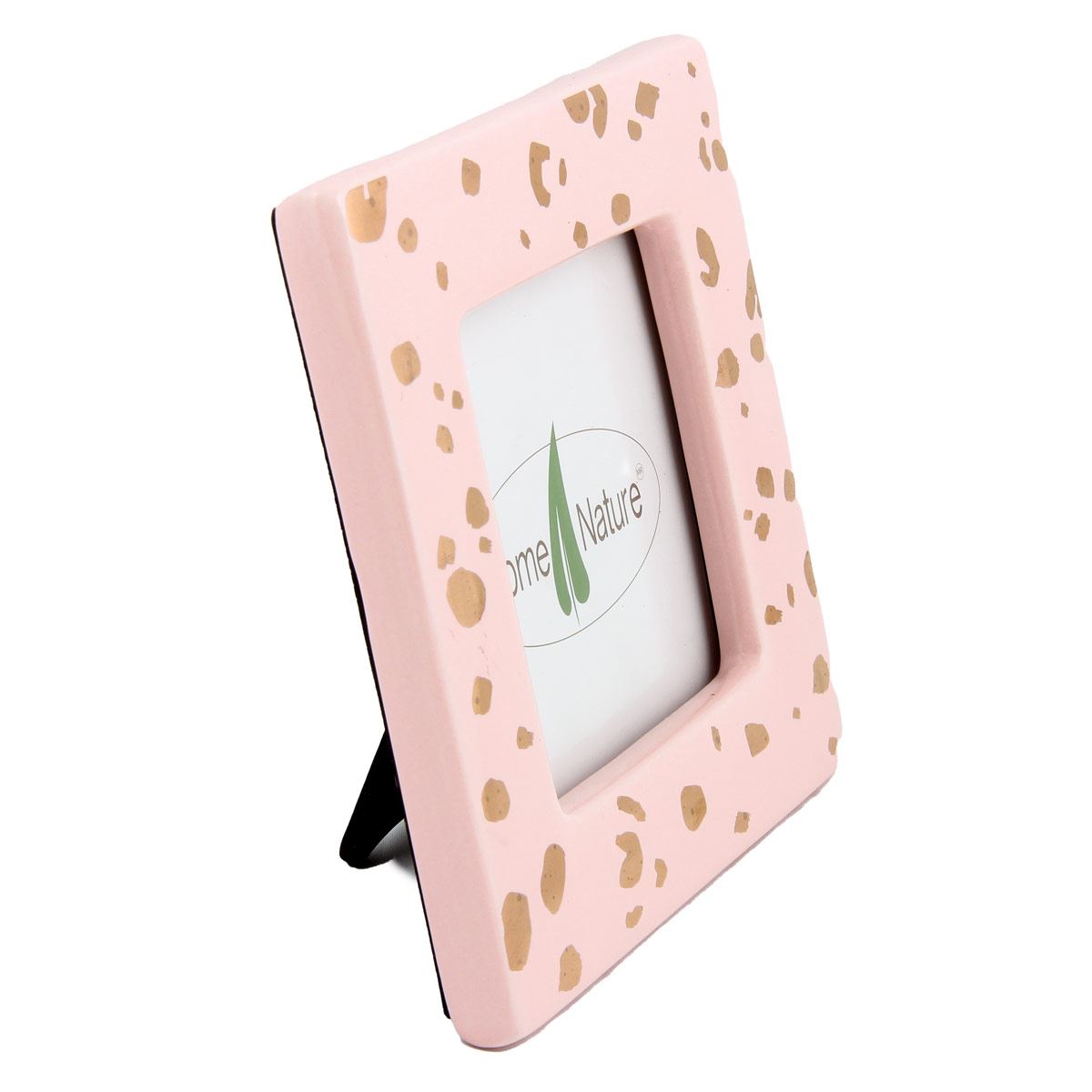 Portarretrato de cerámica confetti color rosa