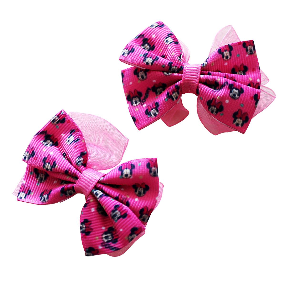 Set Minnie De Disney 2 Moños Para Cabello