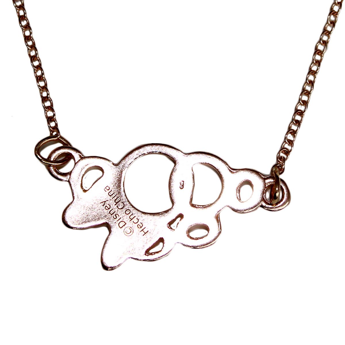 Collar Dorado Silueta Mickey Y Minnie Disney