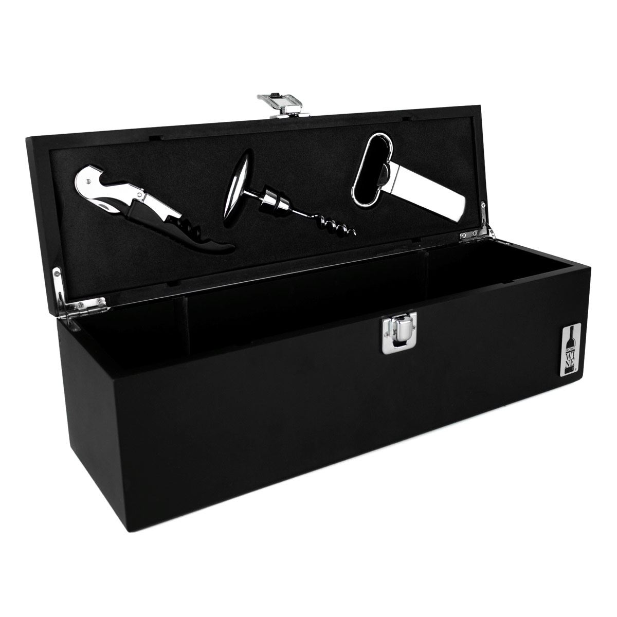 Estuche madera negro doble