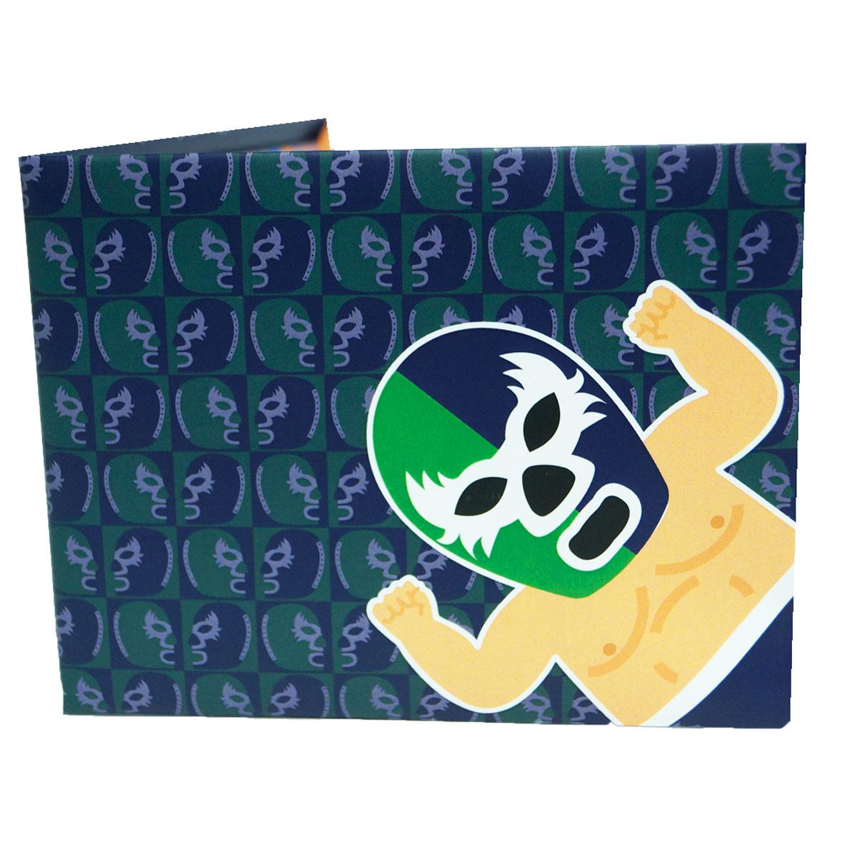 Cartera de Papel Máscara Verde Azul