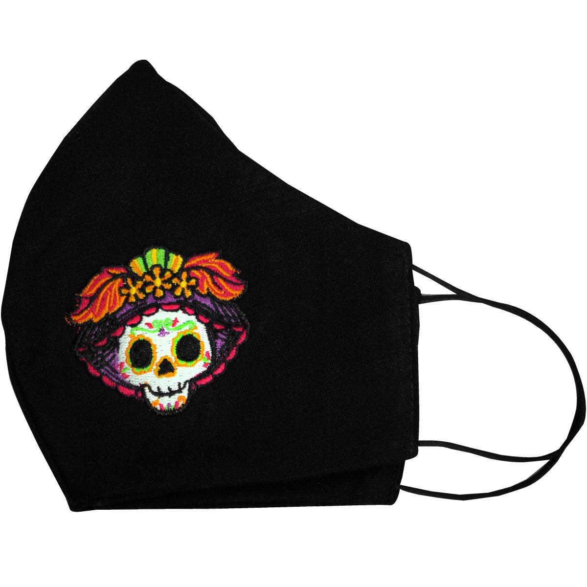 Cubrebocas negro catrina