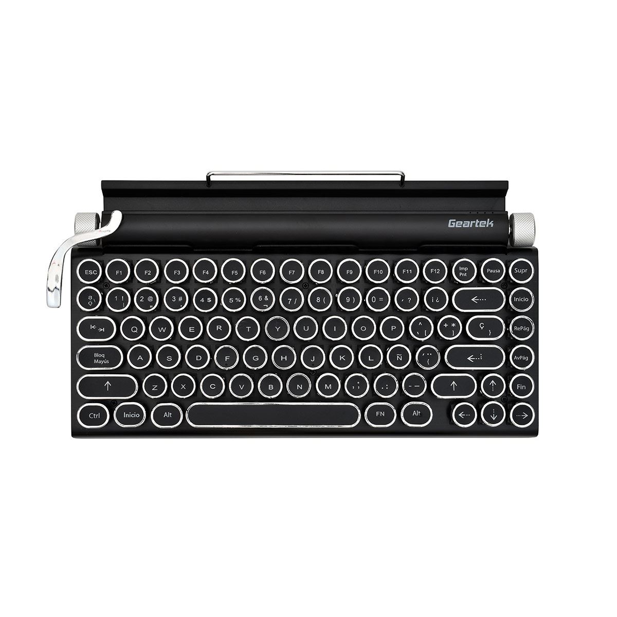 Teclado Vintage Luz Bluetooth Geartek