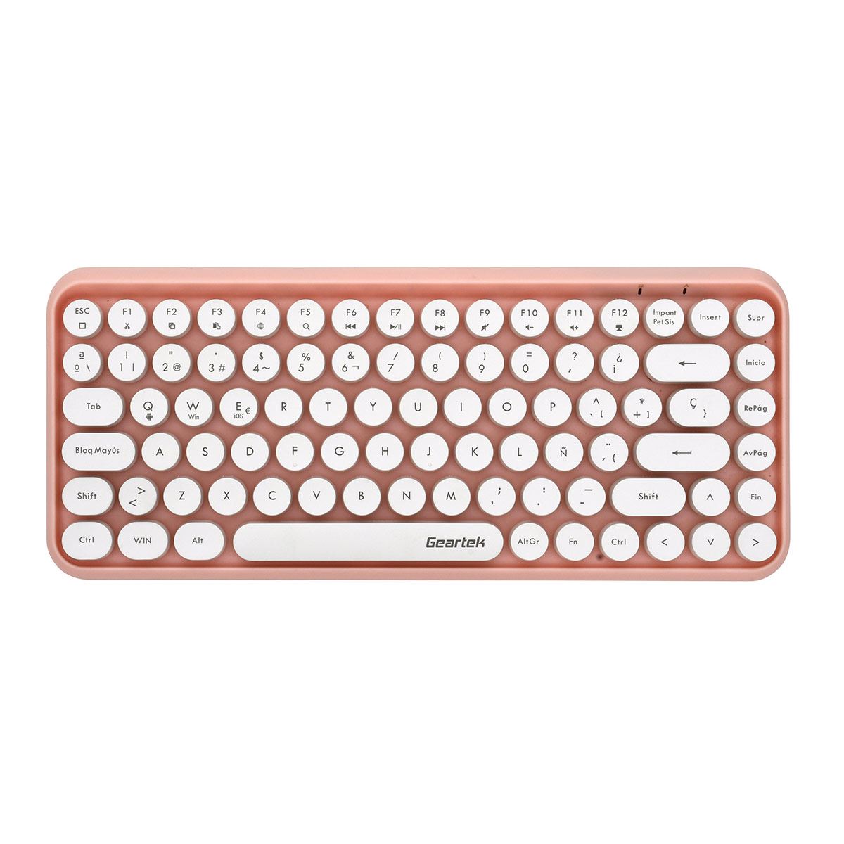 Teclado BT Retro Rosa Geartek