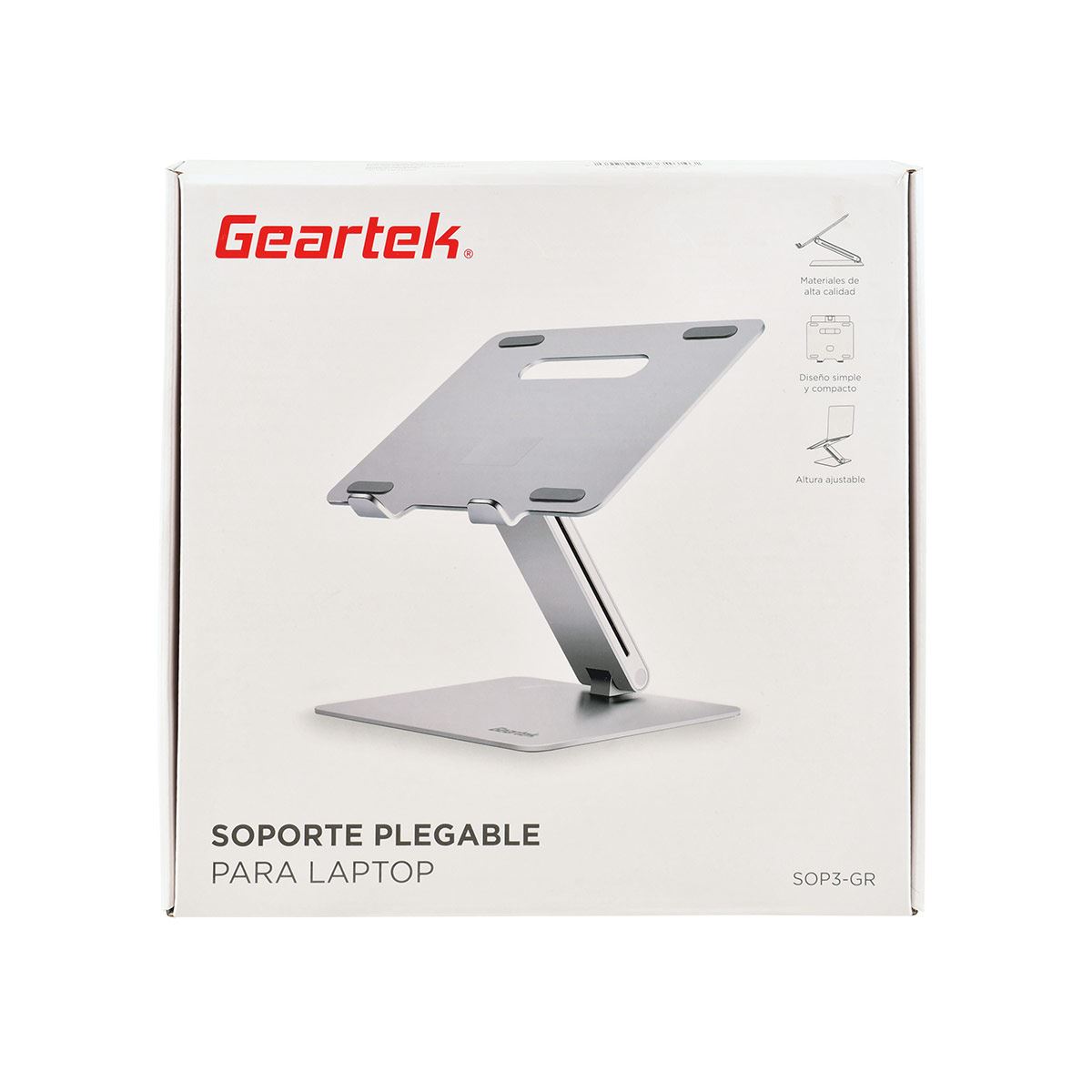 Base para laptop aluminio ajustable Geartek