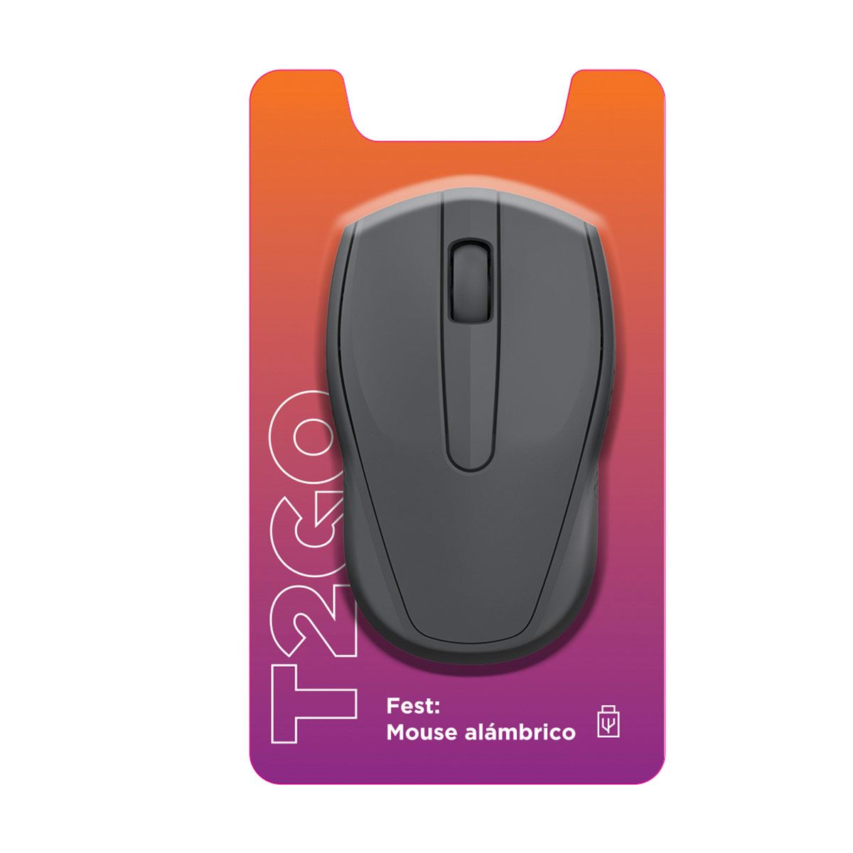 Mouse Alámbrico Tech2 Go Gris