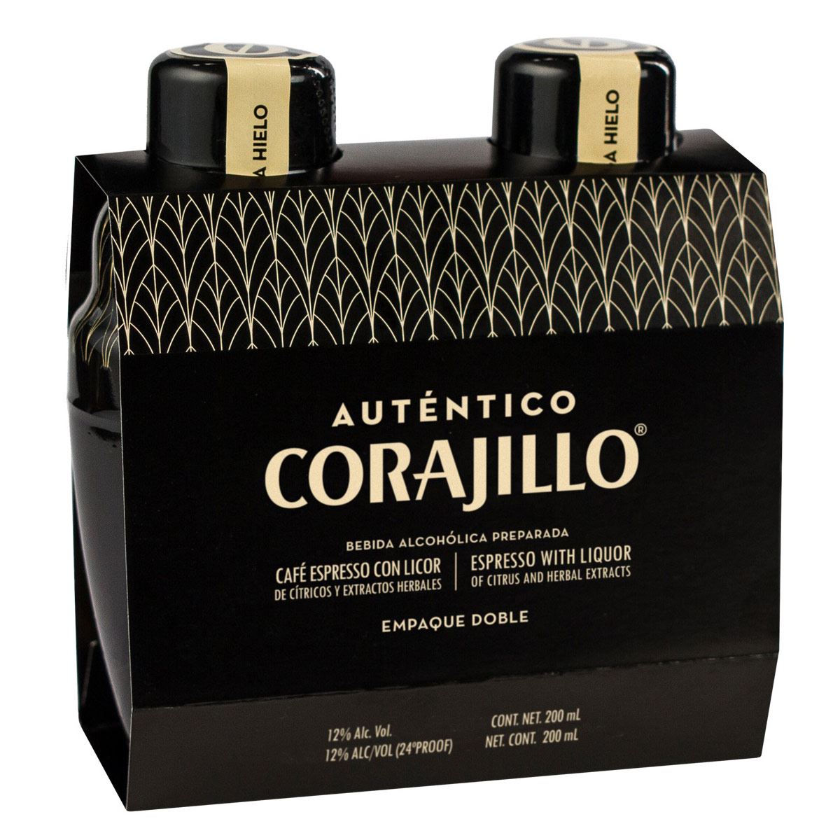 Licor de cítricos y café twin pack 200 ml autentico corajillo