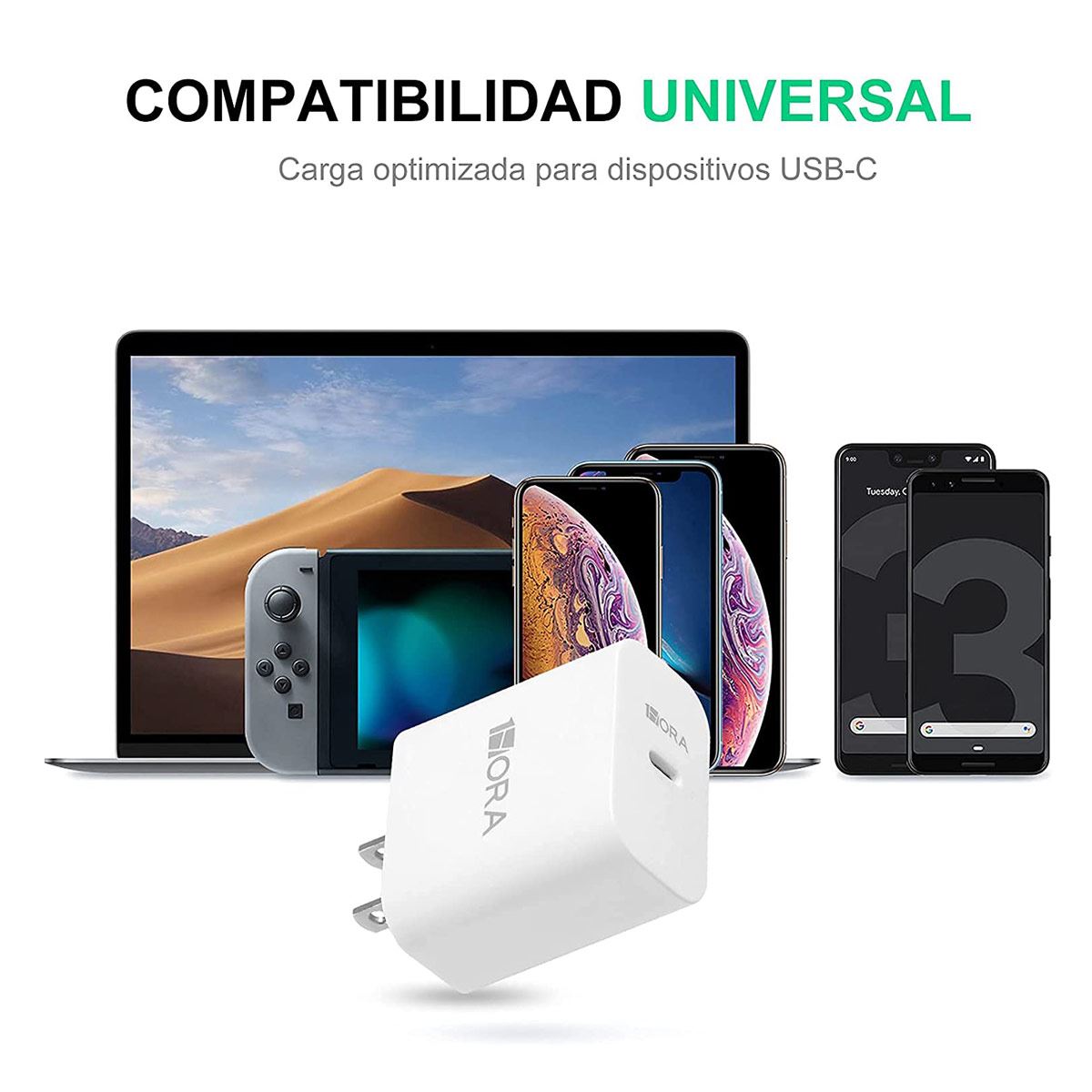 Cargador Tipo C 3A Turbo 1 Hora