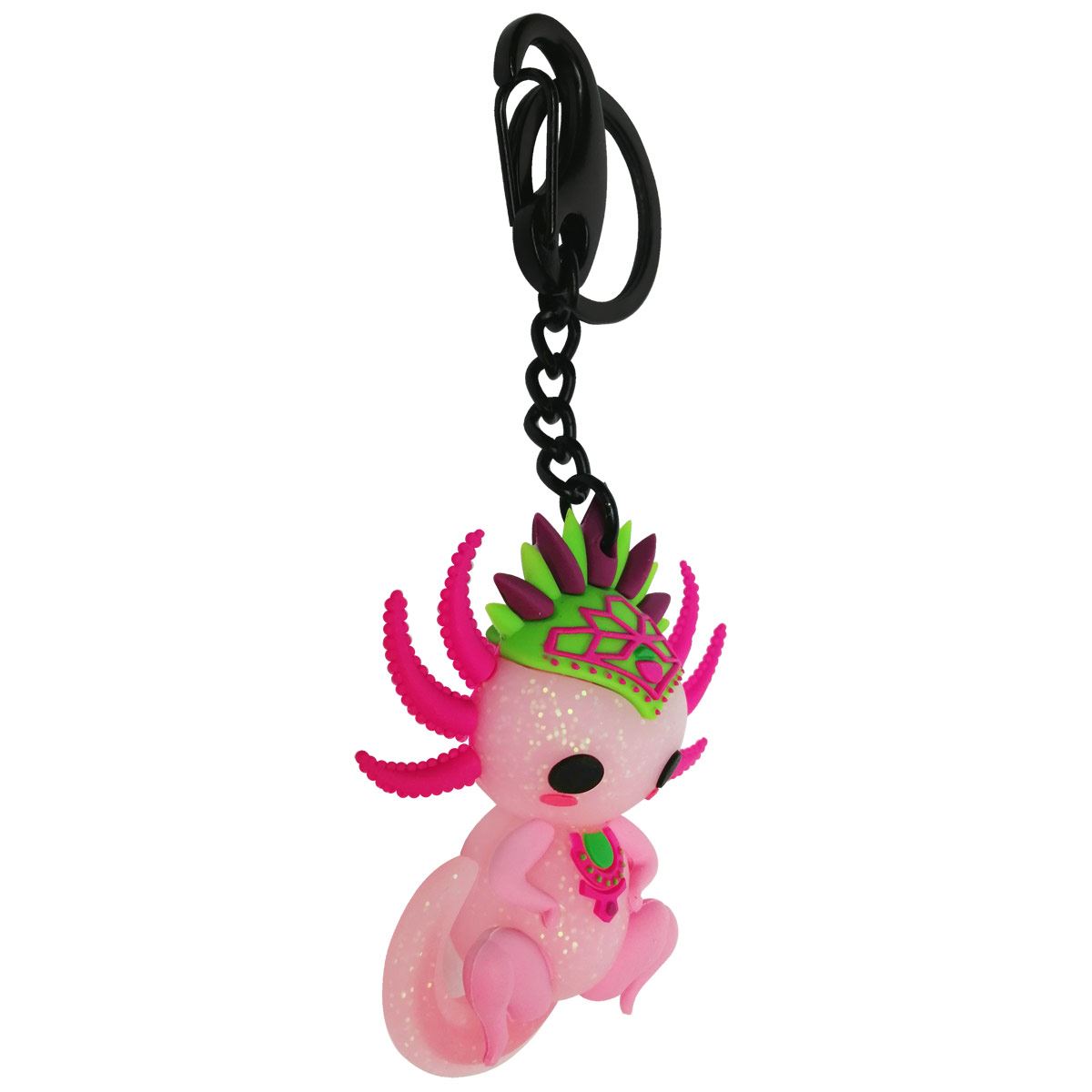 Llavero 3D By Mexico Ajolote Rosa con Glitter