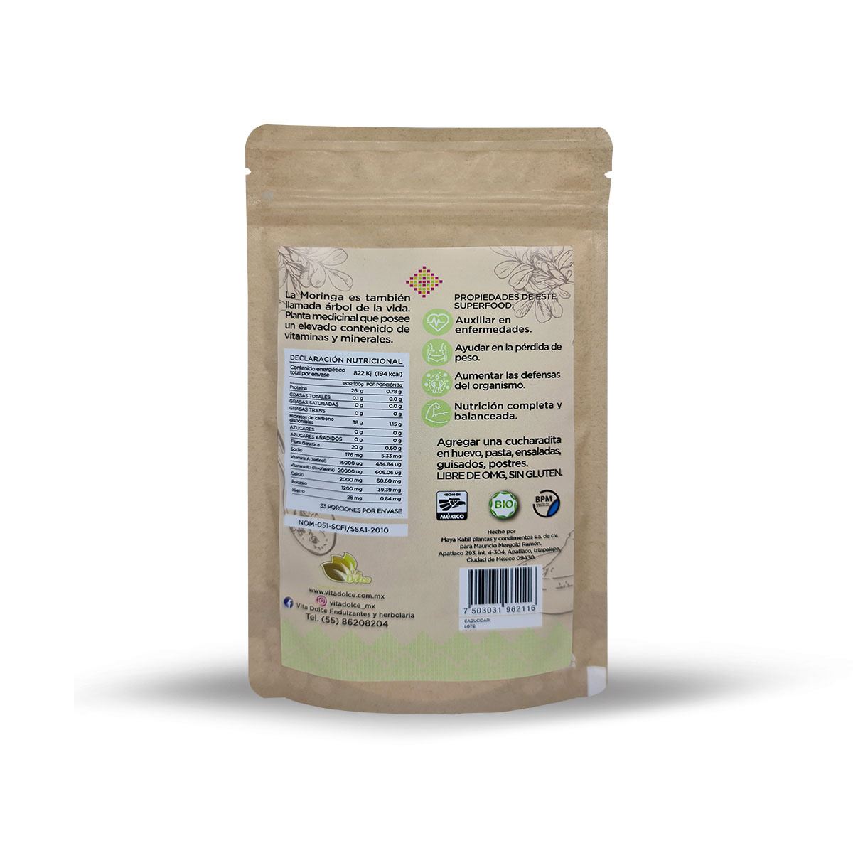 Super food- Moringa polvo convencional