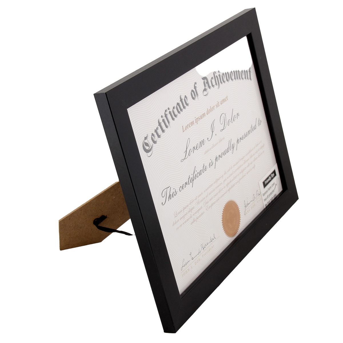 Porta diploma Art Home de plástico color negro 8.5*11"