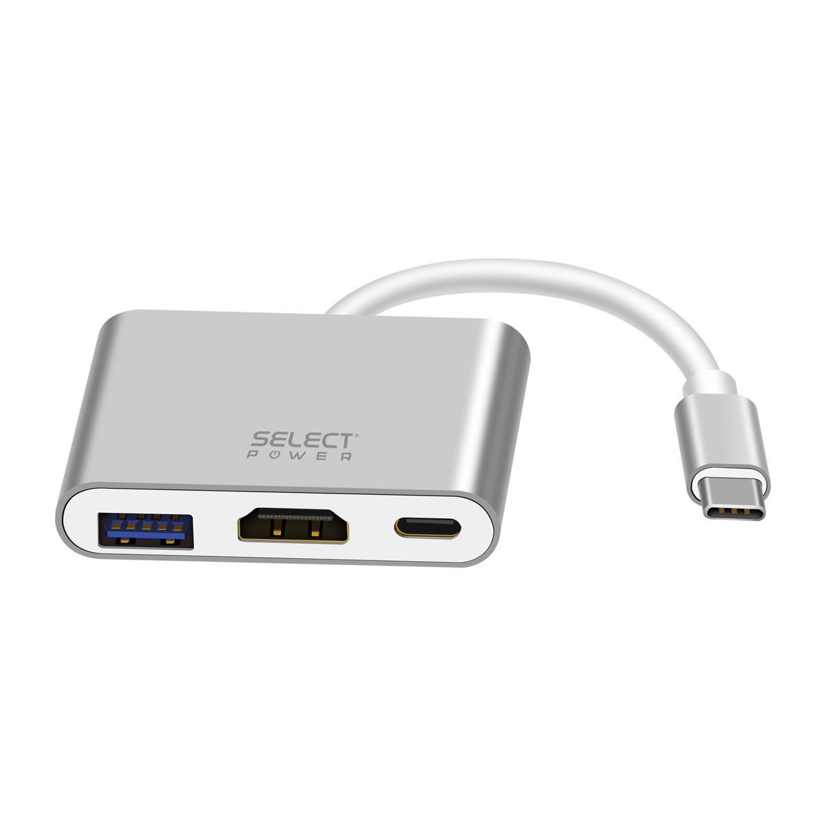 Adaptador HUB USB-C a USB, HDMI y Tipo C