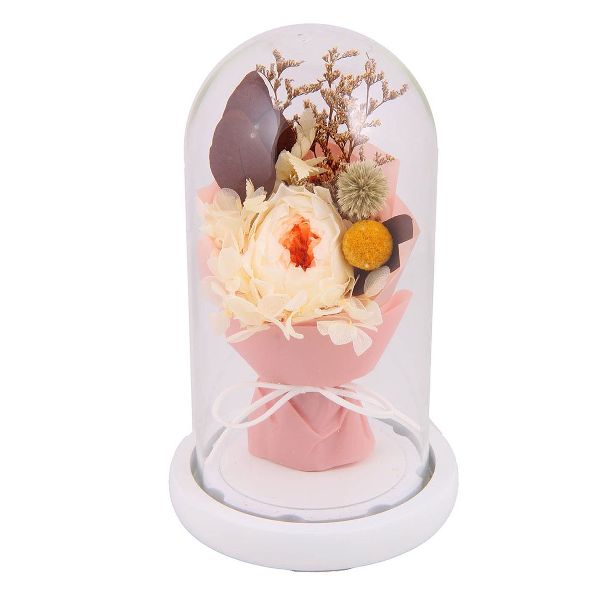 Home Nature bouquet en cúpula de cristal "rouse" 20*10 cm