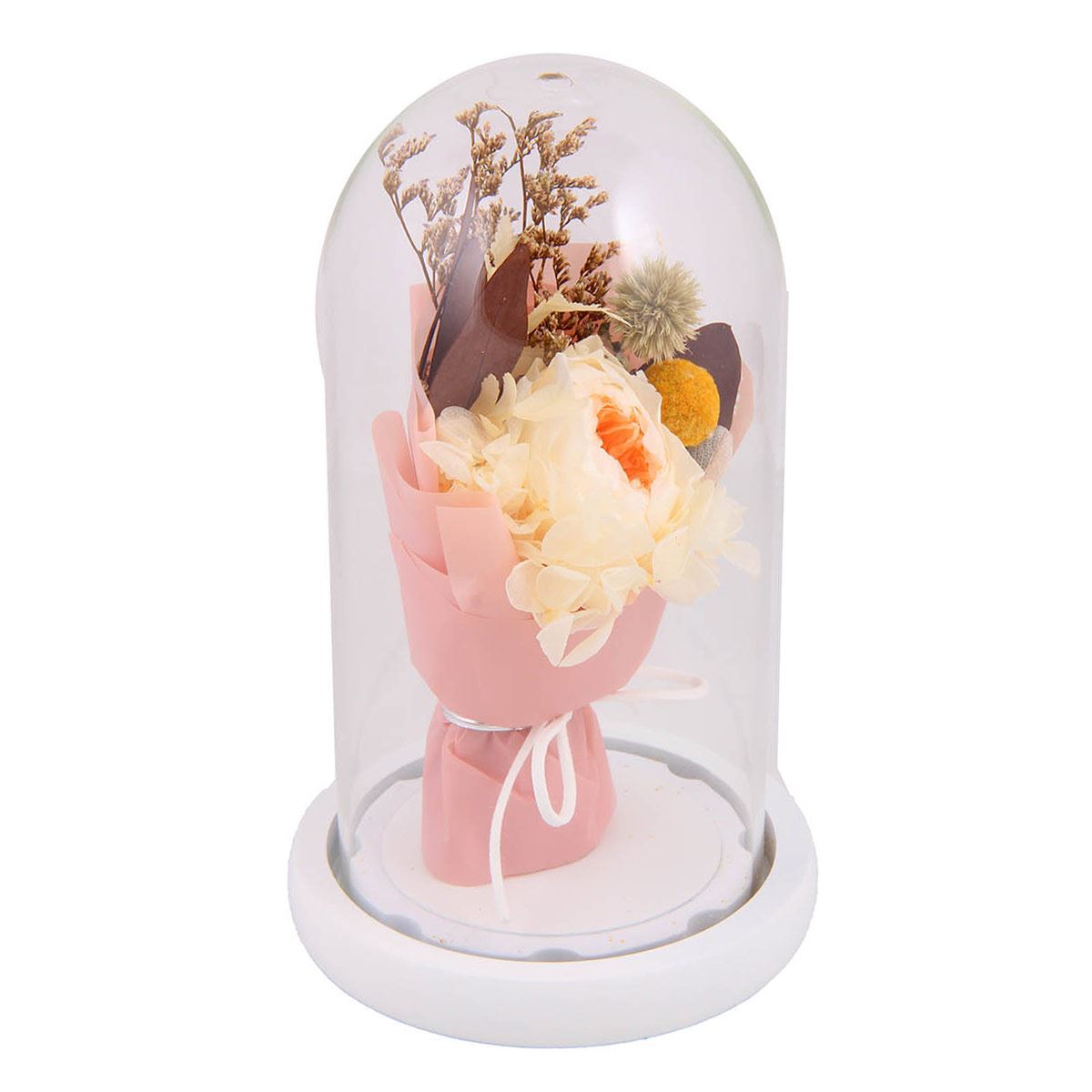 Home Nature bouquet en cúpula de cristal "rouse" 20*10 cm