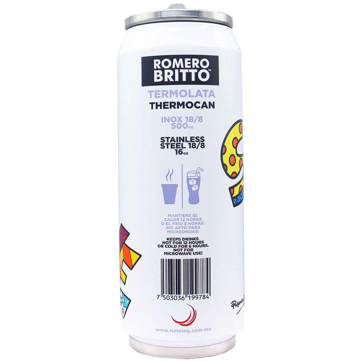 Termo para Café de Acero Inoxidable 500 ml "Romero Britto - Love" Running