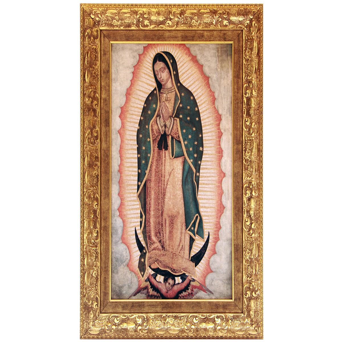 Virgen de Guadalupe medio cuerpo cuadro pequeño para mesa - Arte