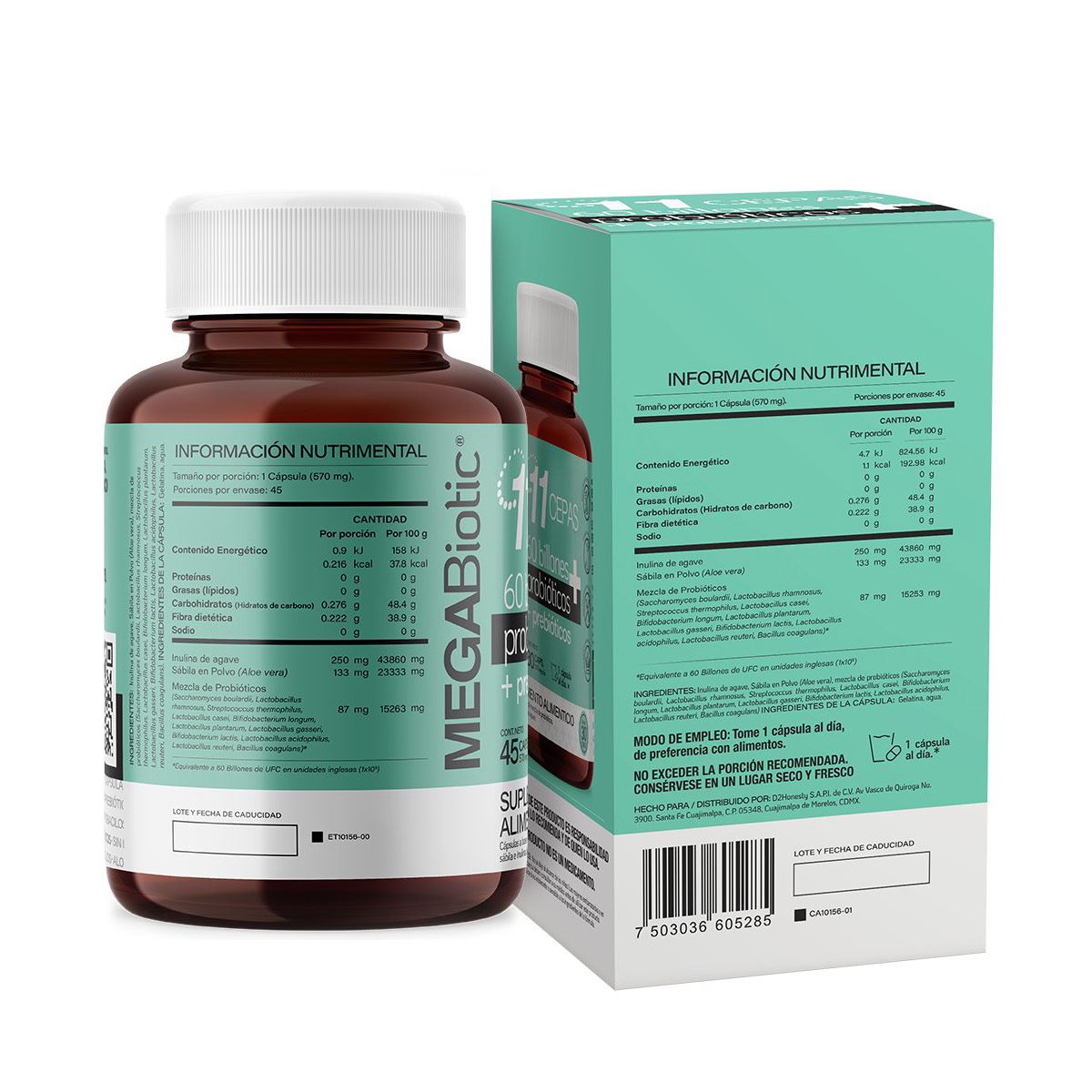 Megabiotic 60billon Suplemento Alimenticio 45 caps