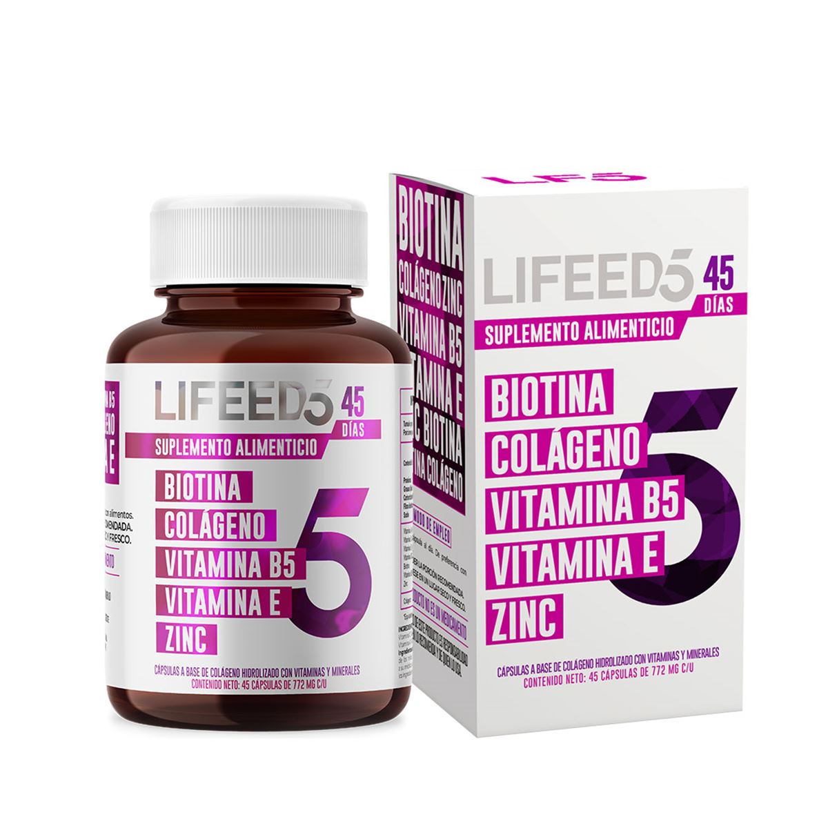 Lifeed5 Hair& Nails Suplemento Alimenticio 45 caps