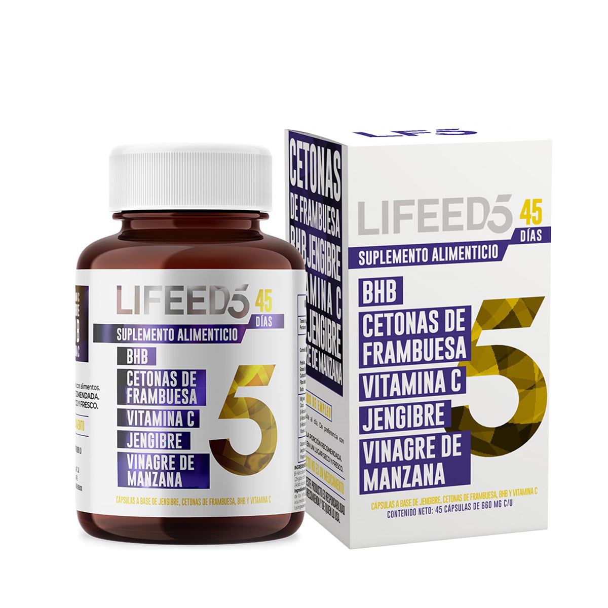 Lifeed5 Keto Suplemento Alimenticio 45 caps