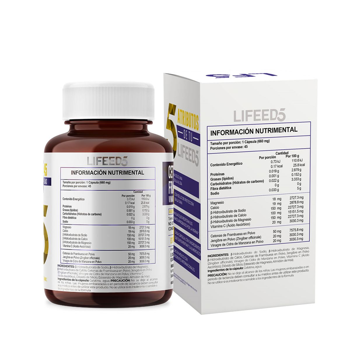 Lifeed5 Keto Suplemento Alimenticio 45 caps