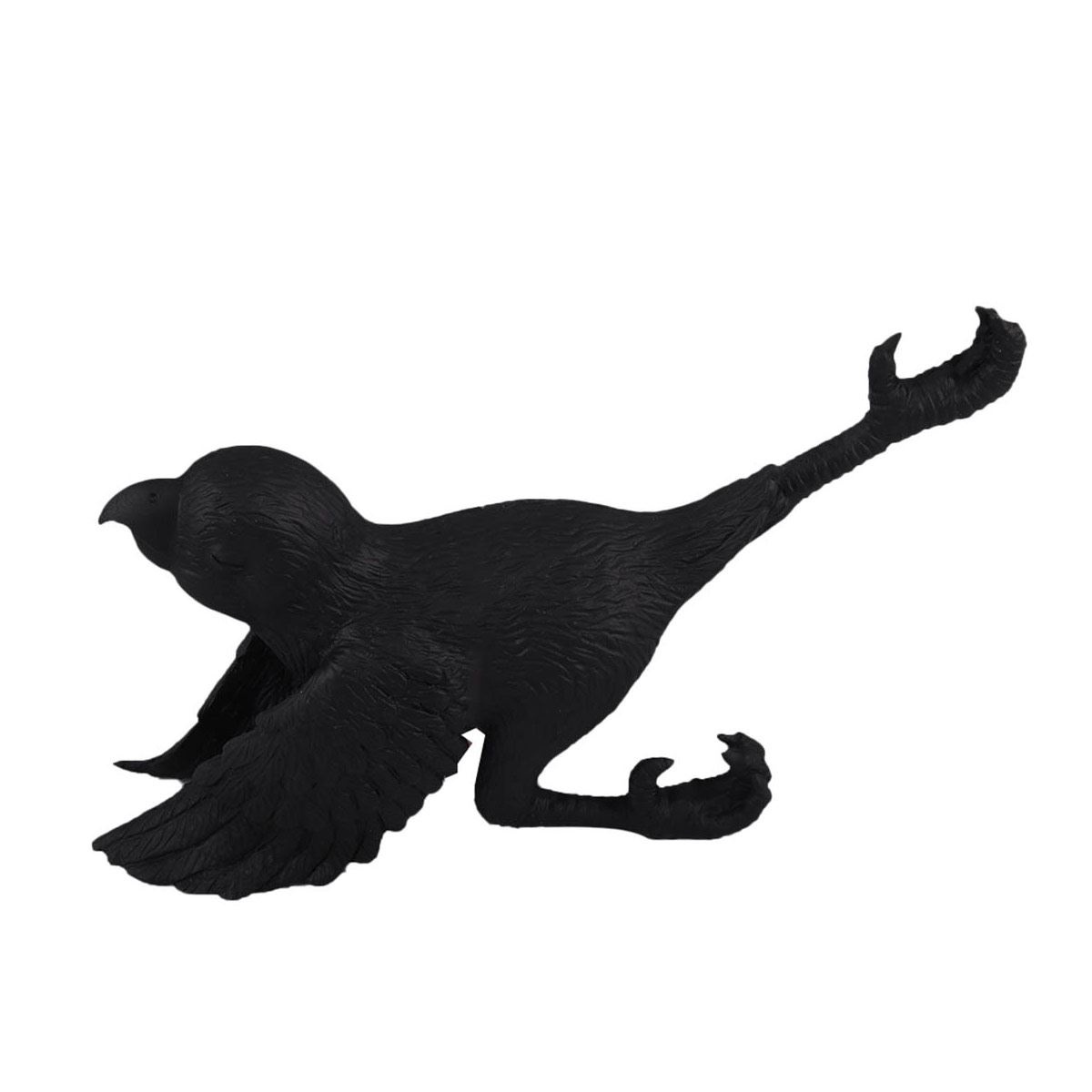 HOME NATURE FIGURA DECORATIVA LORO ESTIRAMIENTO DE PATA 15*26*8 cm