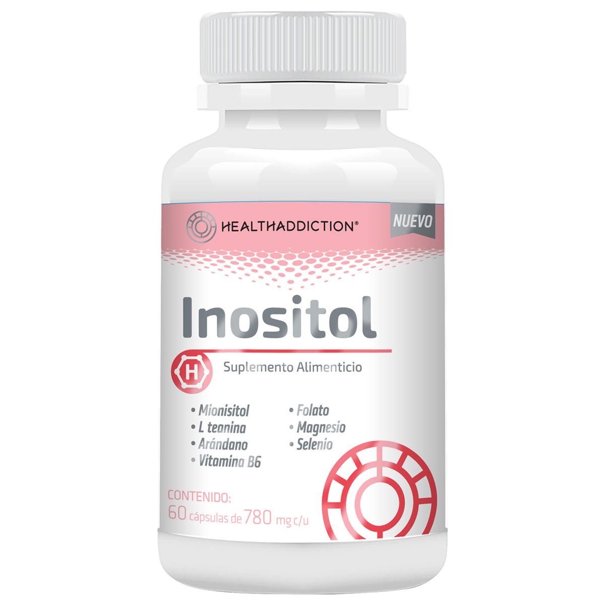 Suplemento Alimenticio Inositol Healthaddiction 60caps 800mg