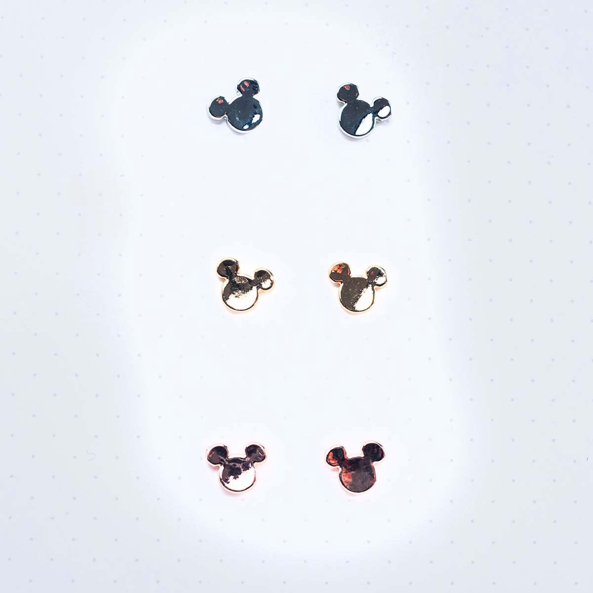 Aretes Mickey Mouse Tricolor Disney