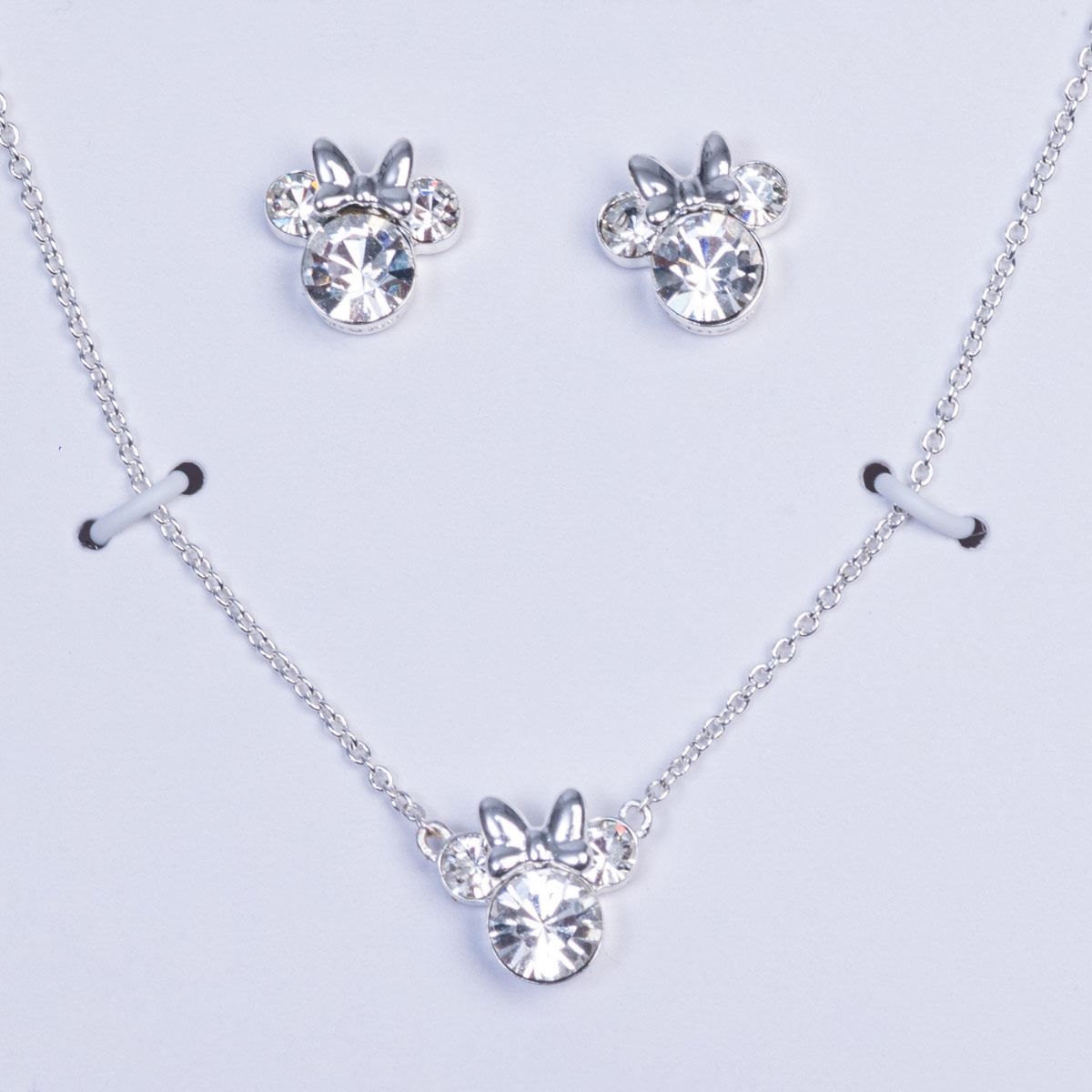 Collar y Aretes Minnie Cristal Disney
