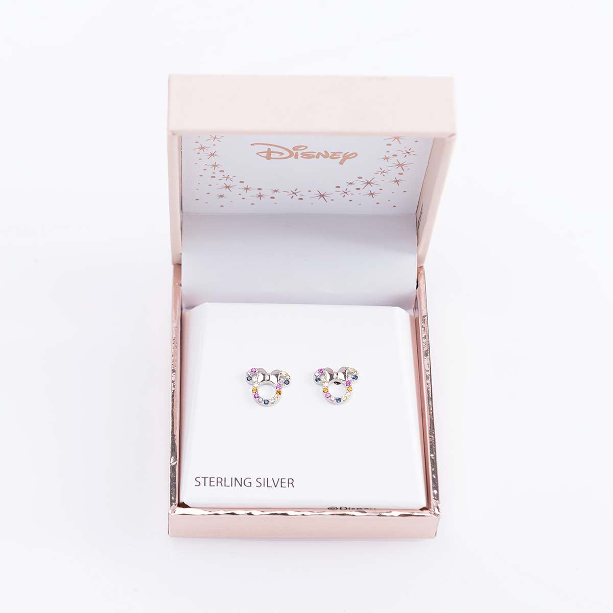Aretes Minnie Arcoiris Plata.925 Disney