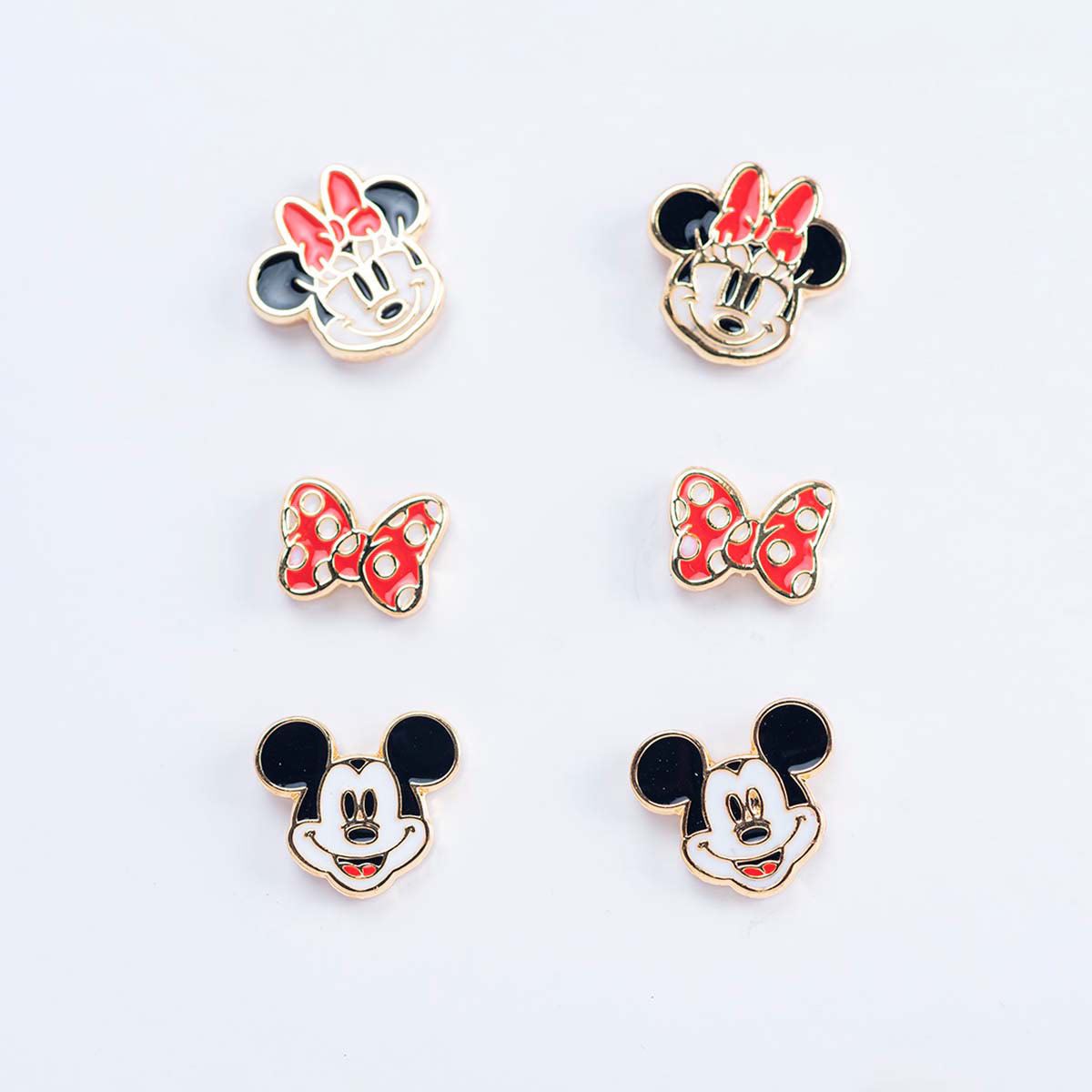 Aretes Mickey, Minnie & Moño Disney