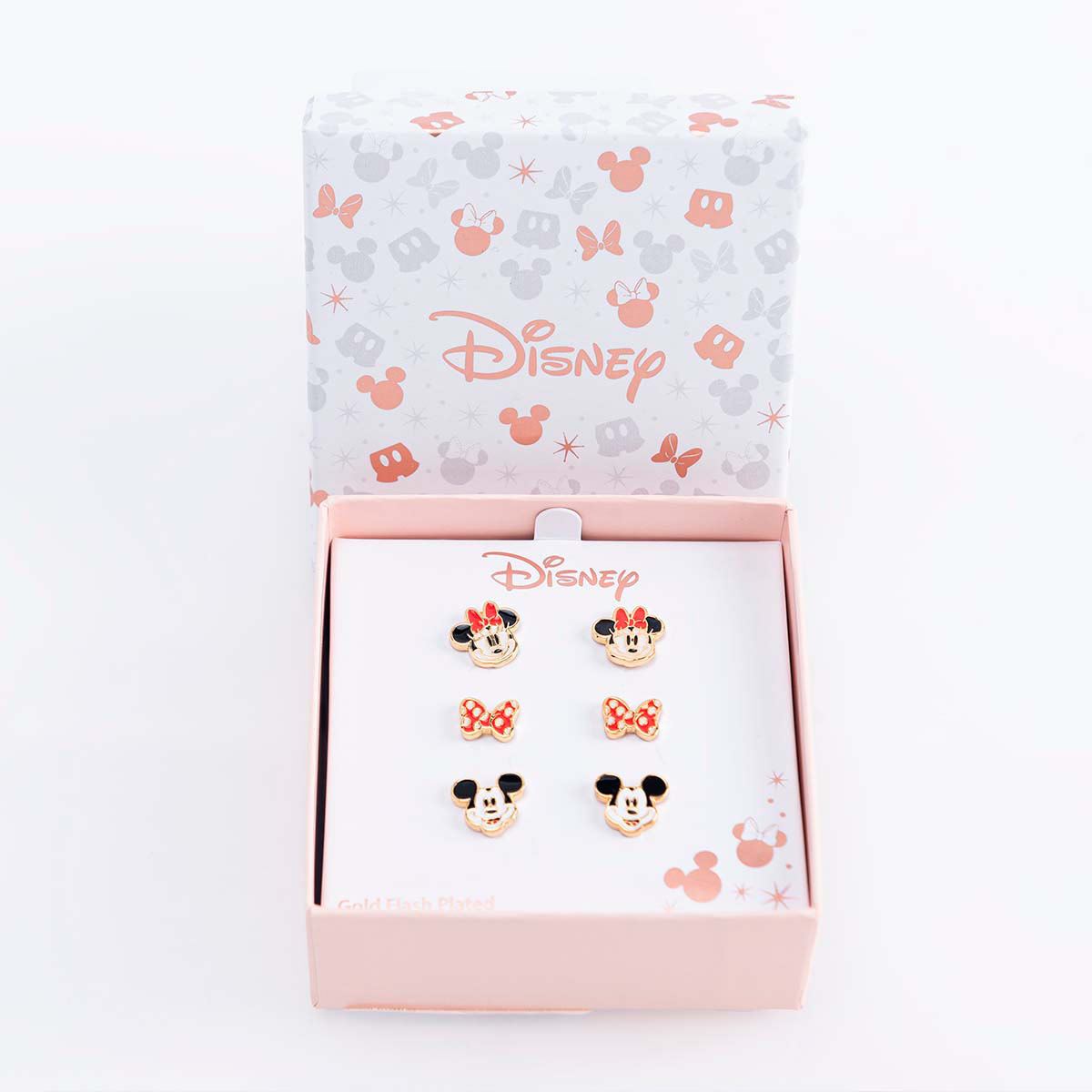 Aretes Mickey, Minnie & Moño Disney