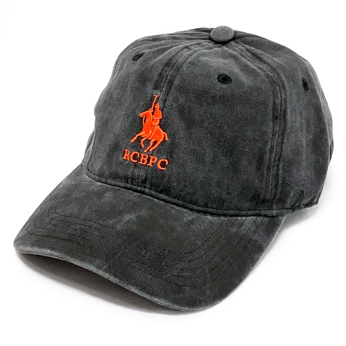 Gorra Polo Club deslavada negra bordada